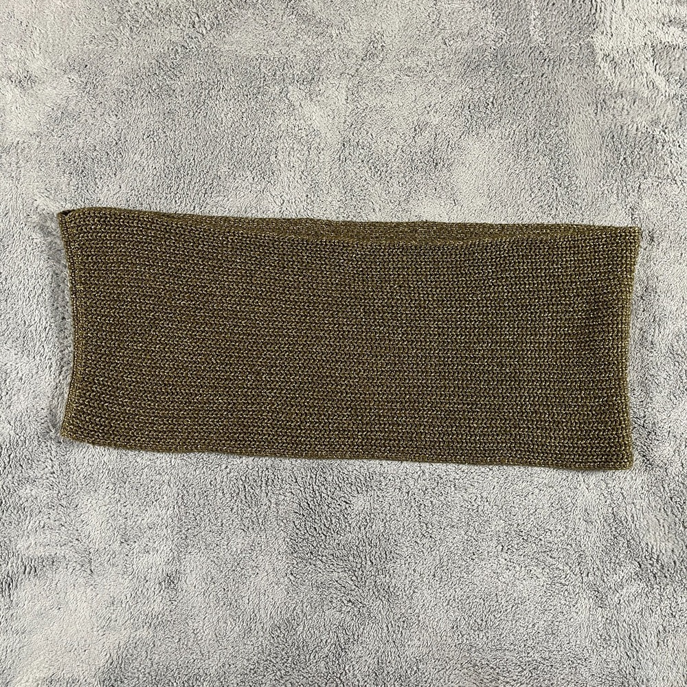 Banana Republic Infinity Scarf Unisex One Size Gold Metallic Knit Wool Blend